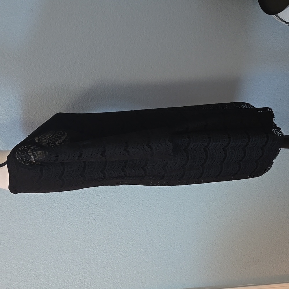 WHBM Scalloped Victorian Lace 3/4 Sleeve Midi Dress Lined Size Small - Picture 8 of 15